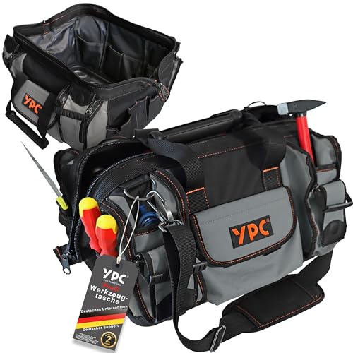 YPC Profi Werkzeugtasche leer XXL – 42x30x25cm große Tasche mit stabilem Boden, Wasserfest, Tragegriff & verstellbarer Schultergurt, Arbeitstasche, Reisetasche, Tool Bag für Werkzeug – 20 kg Tragkraft YPC Profi Werkzeugtasche leer XXL – 42x30x25cm große Tasche mit stabilem Boden, Wasserfest, Tragegriff & verstellbarer Schultergurt, Arbeitstasche, Reisetasche, Tool Bag für Werkzeug – 20 kg Tragkraft von YPC