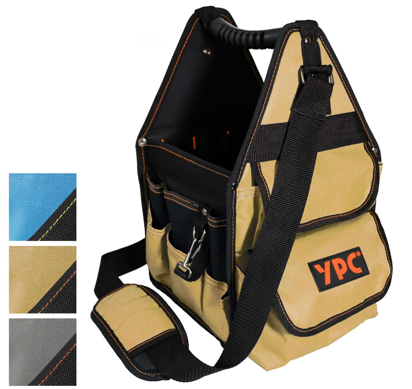 YPC Werkzeugtasche Henchman" Werkzeugkorb L, 46x23x23cm, 10 kg Tragkraft, stabiler Boden, reißfest, verstärkte Nähte, praktisch" von YPC