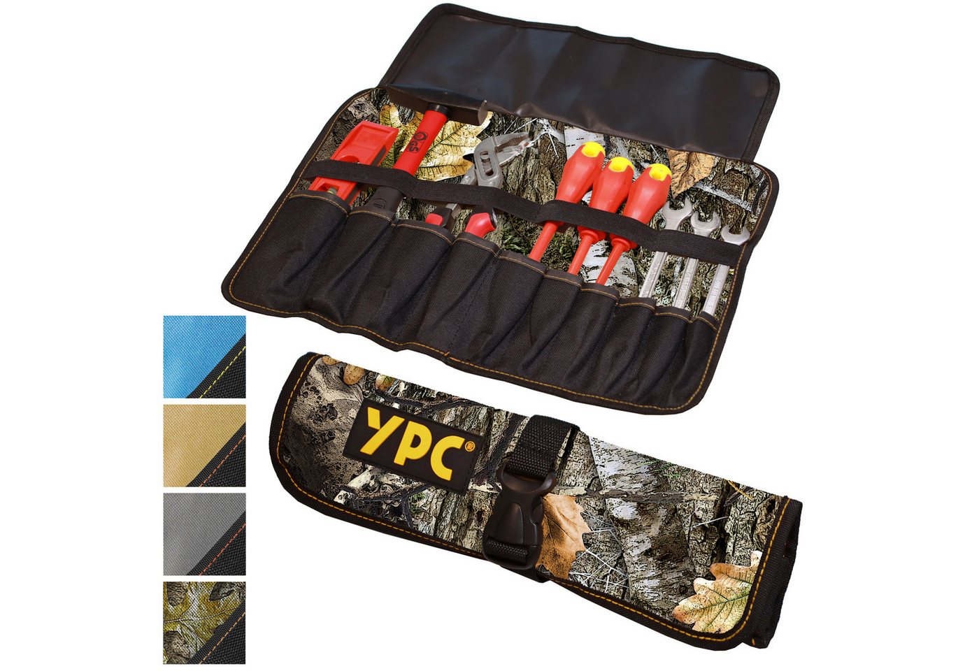 YPC Werkzeugtasche VarioRoll L" Werkzeug Rolltasche 45x32cm, reißfest, robust, wasserabweisend, stabil, modern" von YPC