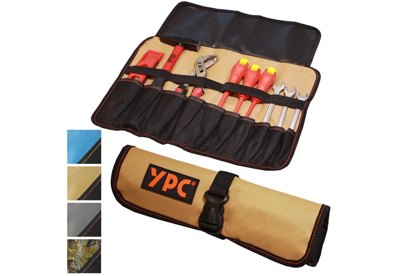 YPC Werkzeugtasche VarioRoll L" Werkzeug Rolltasche 45x32cm, reißfest, robust, wasserabweisend, stabil, modern" von YPC