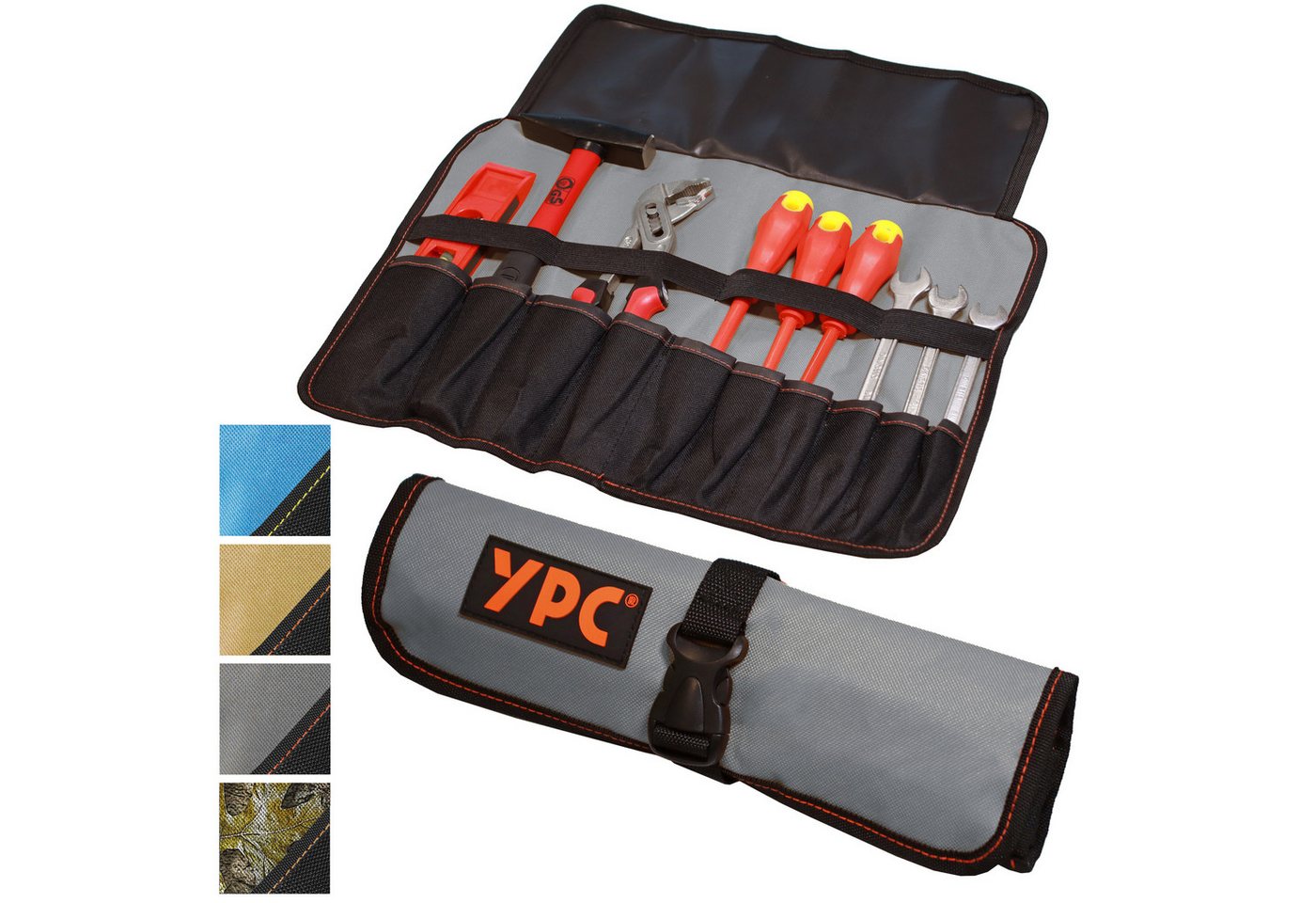 YPC Werkzeugtasche VarioRoll L" Werkzeug Rolltasche 45x32cm, reißfest, robust, wasserabweisend, stabil, modern" von YPC