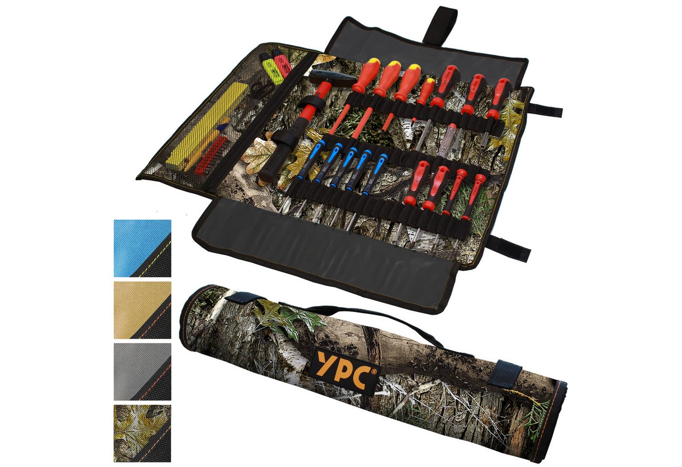 YPC Werkzeugtasche VarioRoll XXL" Werkzeug Rolltasche 62x44cm, reißfest, robust, wasserabweisend, stabil, modern" von YPC