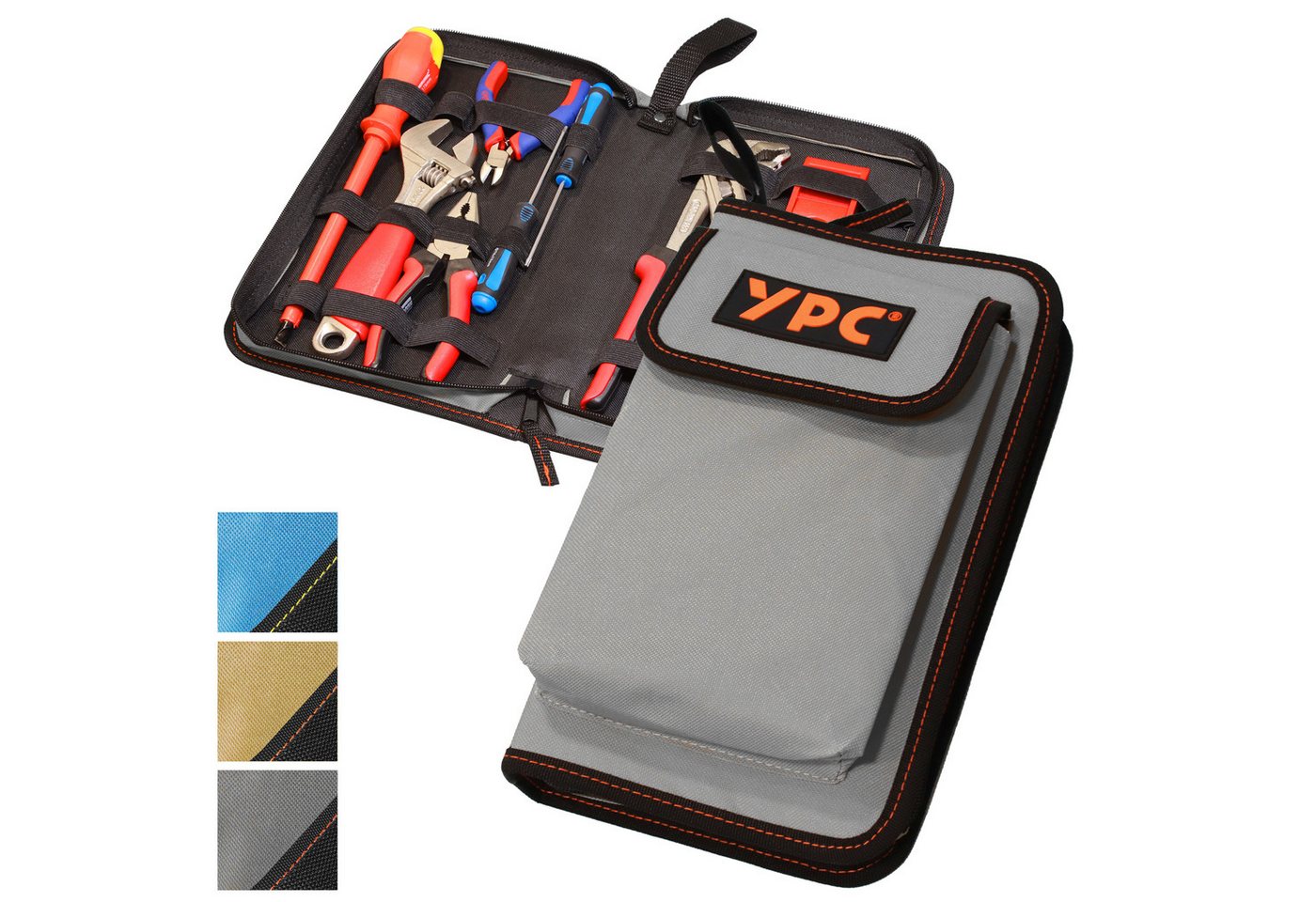 YPC Werkzeugtasche ZipCaddy L" Werkzeug Organizer 31x17x5cm, reißfest, robust, wasserabweisend, stabil, modern" von YPC