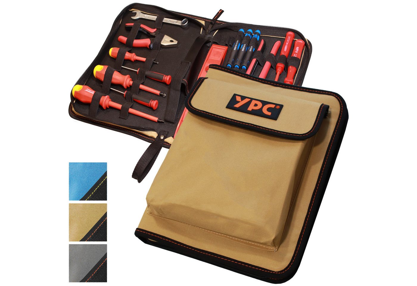 YPC Werkzeugtasche ZipCaddy XL" Werkzeug Organizer 31x23x5cm, reißfest, robust, wasserabweisend, stabil, modern" von YPC