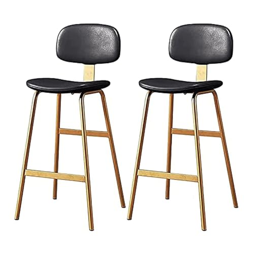 YPDJVLTI Barhocker Barhocker 2er Set 65cm/75cm Bar Stuhl mit/Fußstütze und Goldene Beine Esszimmerstuhl PU Rückenlehne Hochhocker für Bar Home Stuhl Schön YPDJVLTI Barhocker Barhocker 2er Set 65cm/75cm Bar Stuhl mit/Fußstütze und Goldene Beine Esszimmerstuhl PU Rückenlehne Hochhocker für Bar Home Stuhl Schön von YPDJVLTI