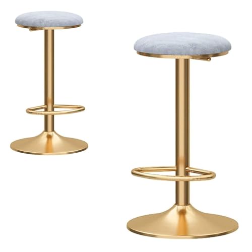 YPDJVLTI Barhocker Lift Barstuhl 360° drehbare Barhocker 2er Set Rückenloser Metallgegenhocker Höhenverstellbar 65-80cm Polsterhochstuhl Schön YPDJVLTI Barhocker Lift Barstuhl 360° drehbare Barhocker 2er Set Rückenloser Metallgegenhocker Höhenverstellbar 65-80cm Polsterhochstuhl Schön von YPDJVLTI