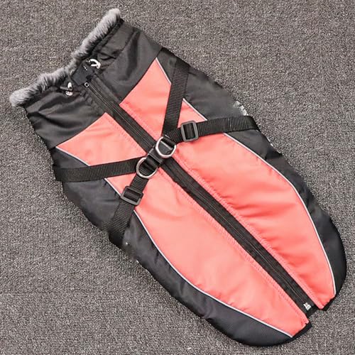 YPDOPORA Hundemäntel Für Große Hunde, Wasserdicht, Für Den Winter, Kuschelige Rollkragenjacke Für Hunde, wasserdichte, Reflektierende Haustierjacke Mit Verstellbarem Reißverschluss,Rosa,5XL YPDOPORA Hundemäntel Für Große Hunde, Wasserdicht, Für Den Winter, Kuschelige Rollkragenjacke Für Hunde, wasserdichte, Reflektierende Haustierjacke Mit Verstellbarem Reißverschluss,Rosa,5XL von YPDOPORA