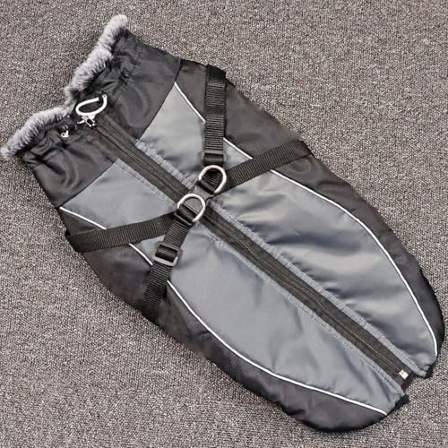 YPDOPORA Hundemäntel Für Große Hunde, Wasserdicht, Für Den Winter, Kuschelige Rollkragenjacke Für Hunde, wasserdichte, Reflektierende Haustierjacke Mit Verstellbarem Reißverschluss,Schwarz,M YPDOPORA Hundemäntel Für Große Hunde, Wasserdicht, Für Den Winter, Kuschelige Rollkragenjacke Für Hunde, wasserdichte, Reflektierende Haustierjacke Mit Verstellbarem Reißverschluss,Schwarz,M von YPDOPORA