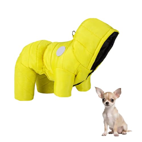 YPDOPORA Hundemäntel Für Kleine Hunde, Wasserdicht, Atmungsaktiv, Wasserdicht, Wintermantel Für Haustiere Mit D-Ring, Kapuze Und Ärmeln Für Kleine Und Mittelgroße Hunde,Gelb,S YPDOPORA Hundemäntel Für Kleine Hunde, Wasserdicht, Atmungsaktiv, Wasserdicht, Wintermantel Für Haustiere Mit D-Ring, Kapuze Und Ärmeln Für Kleine Und Mittelgroße Hunde,Gelb,S von YPDOPORA