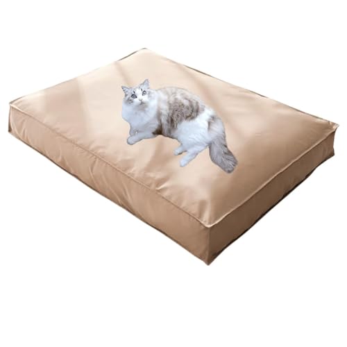 YPDOPORA Orthopädisches Hundebett, Groß, Memory Foam-Füllung, wasserdichte Hundebetten Mit Abnehmbarem, Waschbarem Bezug Und Rutschfester Unterseite Für Kleine, Mittelgroße Und Große Hunde,Braun,XL von YPDOPORA