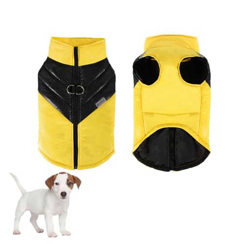 YPDOPORA Warmer Hundemantel Für Kaltes Wetter, wasserdichte Hundemäntel Für Kleine Hunde, Haustierkleidung, Warmer, Gepolsterter Wintermantel, Weste, Schneejacke Für Haustiere,Gelb,2XL YPDOPORA Warmer Hundemantel Für Kaltes Wetter, wasserdichte Hundemäntel Für Kleine Hunde, Haustierkleidung, Warmer, Gepolsterter Wintermantel, Weste, Schneejacke Für Haustiere,Gelb,2XL von YPDOPORA