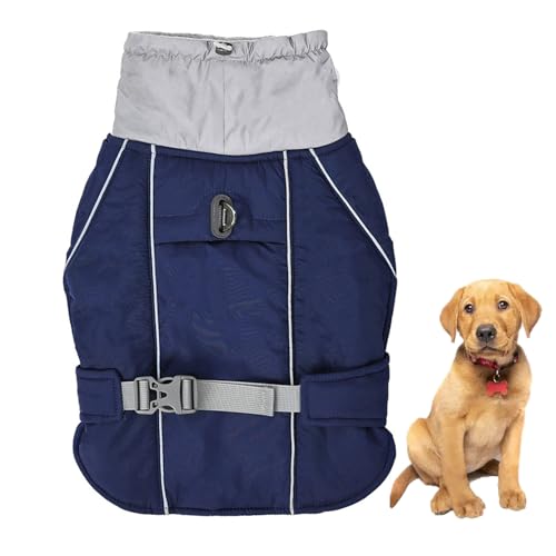 YPDOPORA Warmer Wintermantel Für Hunde, Wintermantel Für Hunde Mit Integriertem Geschirr, Reflektierende Haustierjacke Mit Fleecefutter, Rollkragenjacke Für Haustiere, wasserdichte Hundemäntel,Blau,M YPDOPORA Warmer Wintermantel Für Hunde, Wintermantel Für Hunde Mit Integriertem Geschirr, Reflektierende Haustierjacke Mit Fleecefutter, Rollkragenjacke Für Haustiere, wasserdichte Hundemäntel,Blau,M von YPDOPORA