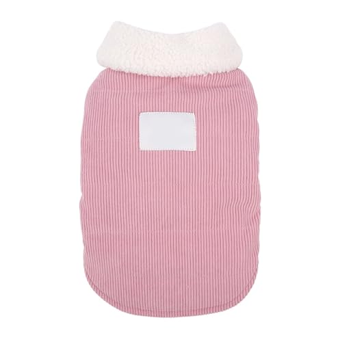 YPDOPORA Winter Cord Hundemantel Klein, Hunde Winter Reversjacke, Haustier Rollkragenmantel Mit Fleece Revers, Knopfdesign, Haustier Wintermäntel Für Draußen,Rosa,XL YPDOPORA Winter Cord Hundemantel Klein, Hunde Winter Reversjacke, Haustier Rollkragenmantel Mit Fleece Revers, Knopfdesign, Haustier Wintermäntel Für Draußen,Rosa,XL von YPDOPORA