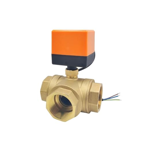 3,8 cm Drei-Wege-Kugelhahn AC 220 V DC 12 V DC 24 V Kugelhahn (12 V DC) von YPEZASDLW