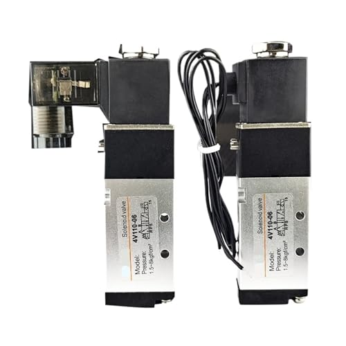 YPEZASDLW 4V110-06 1/8" 5 Wege 2 Position Pneumatisches Steuermagnetventil AC220V DC24V DC12V AC110V AC24V Elektrische Magnetventile(4V110-06 Terminal,AC110V) von YPEZASDLW
