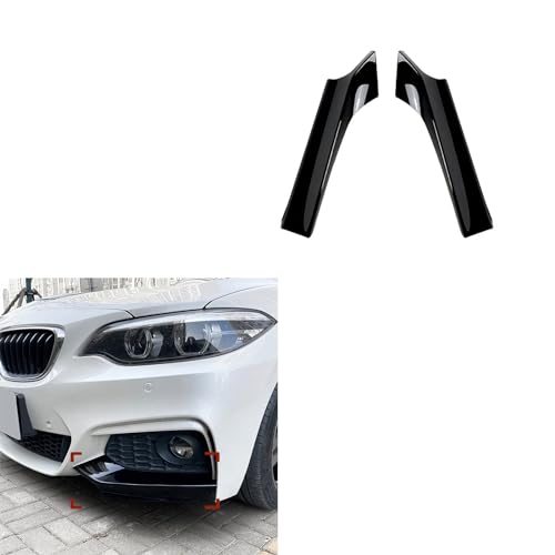 YPFYBHD Kompatibel für BMW 2 Series F22 F23 M Sport 2014-2019 MP, 1 Paar Auto-Frontstoßstange Lippe Seitenschweller, Splitter, Antikollisionsstreifen, Eckenschutz, Spoiler,A Gloss Black von YPFYBHD