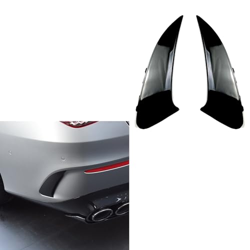 YPFYBHD Kompatibel für Mercedes-Benz CLA-Class C118 CLA200 2020+, Auto-Heckstoßstange Spoiler, Surround-Heck Lufteinlass-Windmesser, Antikollisions Modifikation,Glossy Black von YPFYBHD