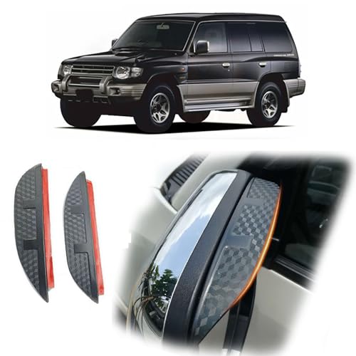 YPGHBHD 2 stücke Auto Rückspiegel Regenschutz, Kompatibel für Mitsubishi Pajero V31-V46 1992-1998, Auto Rückspiegel Seitenspiegel Sonnenblende Augenbraue Zubehör von YPGHBHD