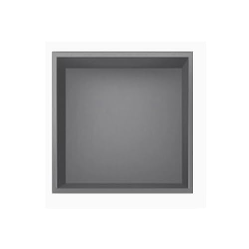 YPIOUREN Einbau-Wandregal Aus Edelstahl for Badezimmer,Moderne Badezimmernische, Einbau-Duschregal-Organizer, Eingebettetes Duschnischenregal, Edelstahlnische, for Badezimmer(Gray,32 * 32cm) von YPIOUREN