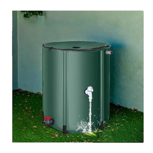 YPIOUREN Wasserfass for Gartenwasserfänger, Wasserfangtrommel for Den Garten Im Freien, Fallrohr for Regenwassersammelsystem, PVC-Regenwassersammelfass, for Den Hausgarten(1350L) von YPIOUREN