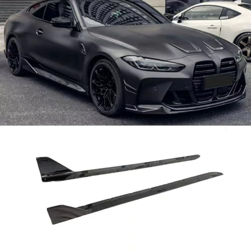 YPJHMXQXQ 2 Stück Auto Trittbretter Seitenschweller für BMW M3 M4 G80 G82 MP-Style 2020-2024, Seitenrock Auto Side Body Kit Rock Splitter Seitenrock Splitter von YPJHMXQXQ