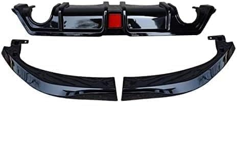 YPJHMXQXQ ABS-Heckdiffusor-Set für Civic 10th Sedan 2016 2017 2018 W/Light,einstellbar, mattiert – stabilität & luftströmung – moderner Design, B-Gloss Black von YPJHMXQXQ