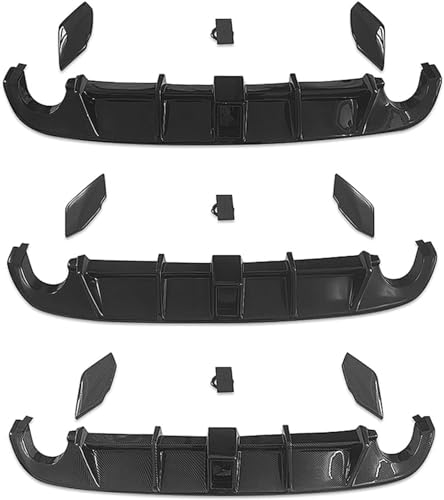 YPJHMXQXQ ABS-Heckdiffusor-Set für VW Golf MK Vi GTI 6 GTI MK6 GTI 2.0 GTI 5K1,einstellbar, mattiert – stabilität & luftströmung – moderner Design,B-matt Black von YPJHMXQXQ
