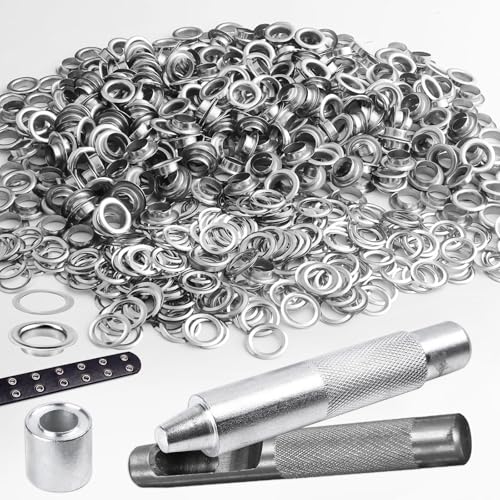 YPLonon Edelstahl Ösen Set 200 Stück Ösenzange Planenösen Innen-Ø 10mm Grommet Werkzeug Kit Grommet Ösen Tülle Werkzeuge für Schuhe Kleidung Leder Stoff Planen YPLonon Edelstahl Ösen Set 200 Stück Ösenzange Planenösen Innen-Ø 10mm Grommet Werkzeug Kit Grommet Ösen Tülle Werkzeuge für Schuhe Kleidung Leder Stoff Planen von YPLonon