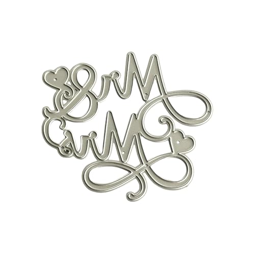 Metall-Stanzformen in Herzform, Prägeschablonen für Scrapbooking, Karten, Foto-Tagebuch, Dekoration, Metallschnitte, Herr Mrs zum Schneiden von Fotos, Scrapbooking, Dekoration von YPREWY
