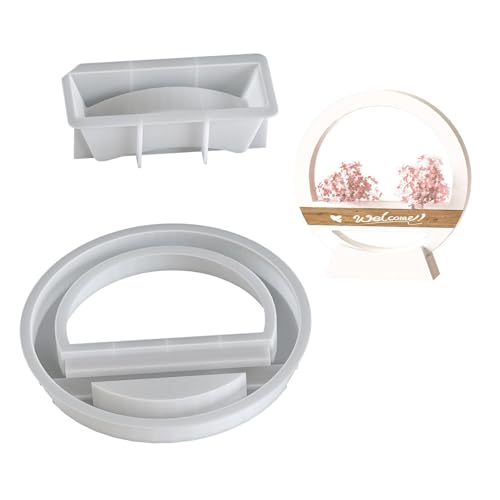 Runde / herzförmige Silikonform für Büro, Schreibtisch, Dekoration, perfekt für handgefertigte Bastelarbeiten und Dekorationen, Herzform Runde / herzförmige Silikonform für Büro, Schreibtisch, Dekoration, perfekt für handgefertigte Bastelarbeiten und Dekorationen, Herzform von YPREWY