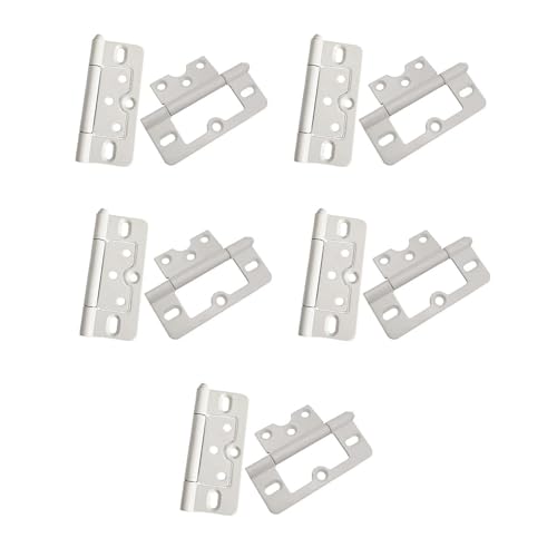 Set mit 10 Mehrzweck-Türscharnieren ohne Einstecken, geräuschlos, für Möbel, Schränke und Fensterschränke von YPREWY