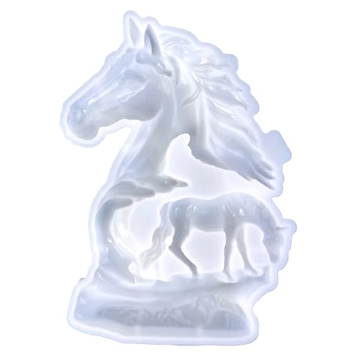 Silikonform mit hohlen Pferdeskulpturen, realistische Pferdeformen, Epoxid-Gussformen, handgefertigt, Heimdekoration, Geschenkladenzubehör Silikonform mit hohlen Pferdeskulpturen, realistische Pferdeformen, Epoxid-Gussformen, handgefertigt, Heimdekoration, Geschenkladenzubehör von YPREWY