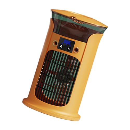 Tragbarer kleiner Luftkühlung USB Aufladen Desktop-Ventilator mit 3 einstellbaren Geschwindigkeiten und LED-Beleuchtung für Schlafzimmer oder Büro von YPREWY