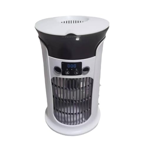 Tragbarer kleiner Luftkühlung USB Aufladen Desktop-Ventilator mit 3 einstellbaren Geschwindigkeiten und LED-Beleuchtung für Schlafzimmer oder Büro von YPREWY