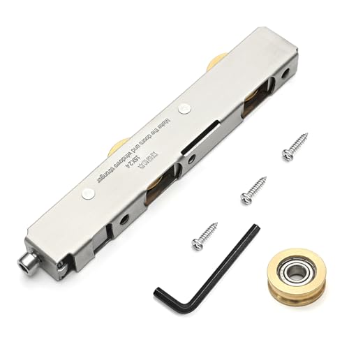 Tür-/Fensterrolle, Gleitrolle, Balkonrolle und Fensterstreifen, Möbelbeschläge, langlebig, Balkon, Glastür, Rad, Hardware-Zubehör von YPREWY