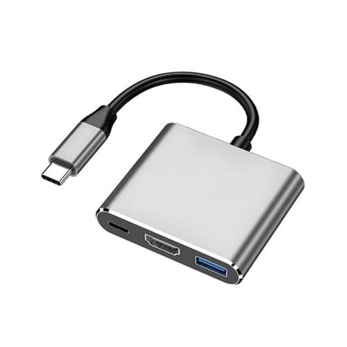 Typ-C-auf-HDTV-Adapter, USB 3.0, Hubs, PD100W, Ladegerät, 4K-Auflösung, kompatibel für Laptops, Tablets, Smartphones, USB-C-auf-HDMI-Adapter Typ-C-auf-HDTV-Adapter, USB 3.0, Hubs, PD100W, Ladegerät, 4K-Auflösung, kompatibel für Laptops, Tablets, Smartphones, USB-C-auf-HDMI-Adapter von YPREWY