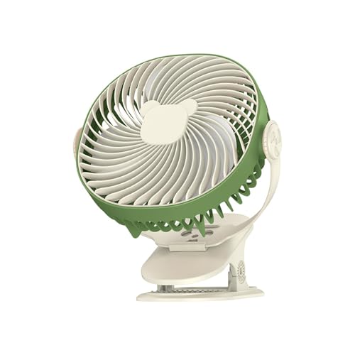 YPREWY Miniatur Clip Ventilator Tragbarer USB Aufladen 5 Geschwindigkeitseinstellungen Platzsparende Halterung Kühlventilator für Nachttische Schreibtisch von YPREWY