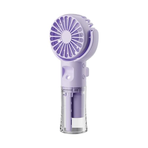 YPREWY Nebel Ventilator mit Nebel Kleiner Handventilator Wiederaufladbarer Ventilator Wasser Handventilator Handventilator Kühlung 4 Geschwindigkeiten von YPREWY