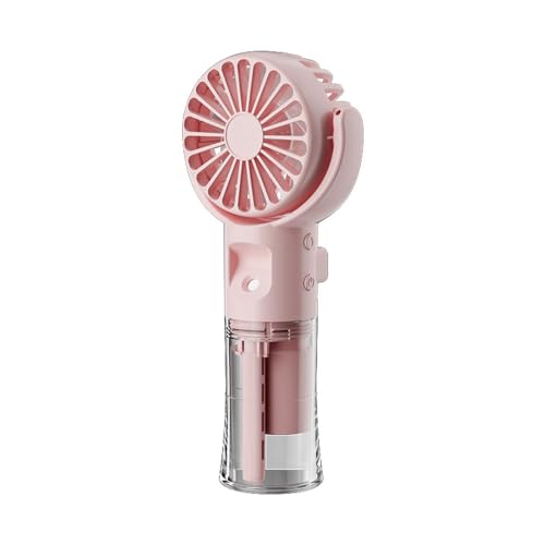 YPREWY Nebel Ventilator mit Nebel Kleiner Handventilator Wiederaufladbarer Ventilator Wasser Handventilator Handventilator Kühlung 4 Geschwindigkeiten von YPREWY