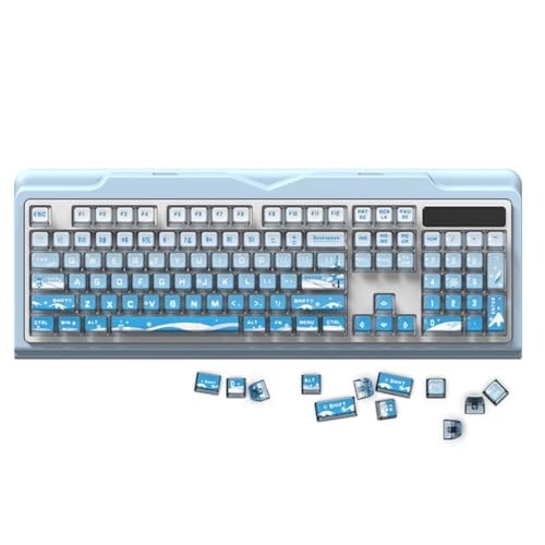 YPREWY The Snow Pattern Backlit Keycap Set, 116Keys ASA Height Translucently for Mechanical Keyboards Keycaps von YPREWY