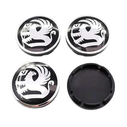 YPSWYYXC 4 Stück Auto Radnabenkappen für Vauxhall Corsa Astra Grandland Insignia Mokka Movano Vivaro Zafira 56mm, Nabendeckel Radnabendeckel Felgendeckel Radkappen ZubehöR von YPSWYYXC