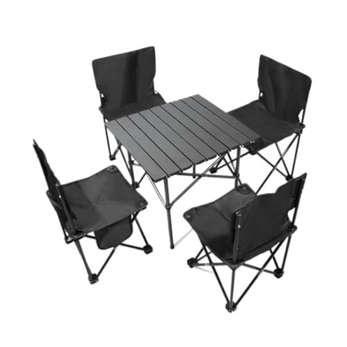 YPZJJXQXQ Klapptische Outdoor-Klapptisch Und Stuhl-Set, Selbstfahrende Campingausrüstung, Picknick, Tragbares Tisch- Und Stuhl-Set Campingtisch (Color : White, Size : B) von YPZJJXQXQ