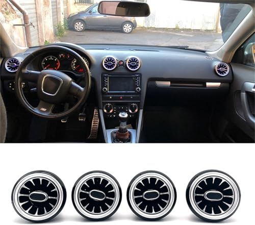 YPZJXQXQ Accessoire Ventilationsgrill Klima für Audi A3 8P 2004-2011 - Innenraum-Trim Dashboard, Luftzirkulation Verbessern - Hochehaltiges ABS/PC-Material von YPZJXQXQ
