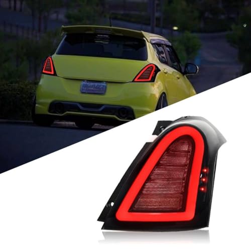 YPZJXQXQ Autohinterleuchten-Set - Hochwertige LED-Hinterleuchte für Suzuki Swift 2005-2016, wasserdicht und langlebig, Plug-and-Play-Installation mit Brems-/Fahrlichtfunktionen,D-Black and red-Right YPZJXQXQ Autohinterleuchten-Set - Hochwertige LED-Hinterleuchte für Suzuki Swift 2005-2016, wasserdicht und langlebig, Plug-and-Play-Installation mit Brems-/Fahrlichtfunktionen,D-Black and red-Right von YPZJXQXQ