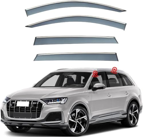 YPZJXQXQ Windabweiser für Audi Q7 MK2-4M 2016-2021 2022 2023 2024, Window Visier Halten Sie Ihr Auto belüftet Im Regen Regen Sonnenschutz Seitenfenster Vent Visiers YPZJXQXQ Windabweiser für Audi Q7 MK2-4M 2016-2021 2022 2023 2024, Window Visier Halten Sie Ihr Auto belüftet Im Regen Regen Sonnenschutz Seitenfenster Vent Visiers von YPZJXQXQ