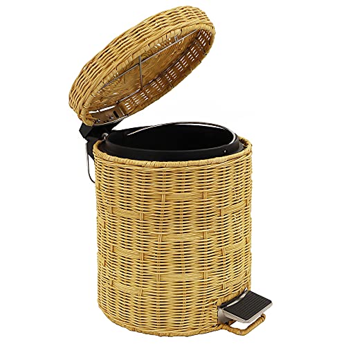 SANDM Wrash können Schritt Trash can,Rattan & Wicker Entfernbar Mülleimer in Home & Kitchen Trash dose mit Deckel Runde Trash can-A SANDM Wrash können Schritt Trash can,Rattan & Wicker Entfernbar Mülleimer in Home & Kitchen Trash dose mit Deckel Runde Trash can-A von YQ WHJB