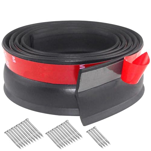 YQBFTC Garagentor Dichtung 6m universeller Garagentor Gummidichtungstreifen Ersatz,Garagentor Dichtung Unten,Wetterfeste Dichtung Garagentor Gummilippe mit Nägel-Halten Ihre Garage Sauber und Trocken von YQBFTC