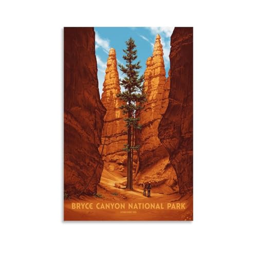YQCQCS Bryce Canyon National Park Vintage Reiseposter Douglasie Wanderer Leinwand Kunst Poster Bild Wanddekoration Malerei Poster Dekorative Poster YQCQCS Bryce Canyon National Park Vintage Reiseposter Douglasie Wanderer Leinwand Kunst Poster Bild Wanddekoration Malerei Poster Dekorative Poster von YQCQCS