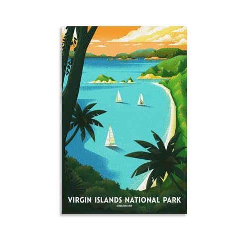 YQCQCS Jungferninseln Nationalpark Vintage Reiseposter Segelboot Kofferraum Bucht Leinwand Kunst Poster Bild Wanddekoration Malerei Poster Dekorative Poster YQCQCS Jungferninseln Nationalpark Vintage Reiseposter Segelboot Kofferraum Bucht Leinwand Kunst Poster Bild Wanddekoration Malerei Poster Dekorative Poster von YQCQCS