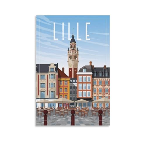 YQCQCS Lille France Vintage-Reiseposter auf Leinwand, Kunstposter, Bild, Wanddekoration, Malerei, Poster, dekorative Poster YQCQCS Lille France Vintage-Reiseposter auf Leinwand, Kunstposter, Bild, Wanddekoration, Malerei, Poster, dekorative Poster von YQCQCS
